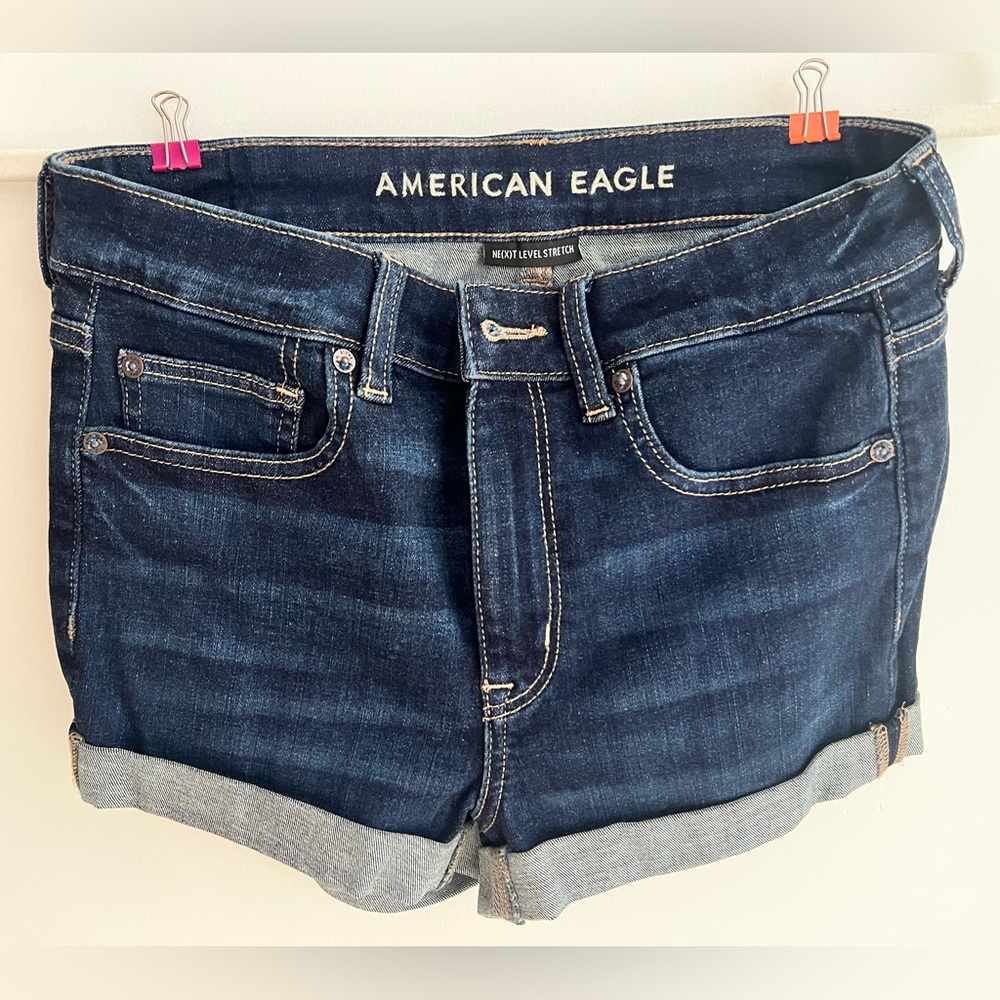 American Eagle Outfitters Dark Blue Denim Shorts